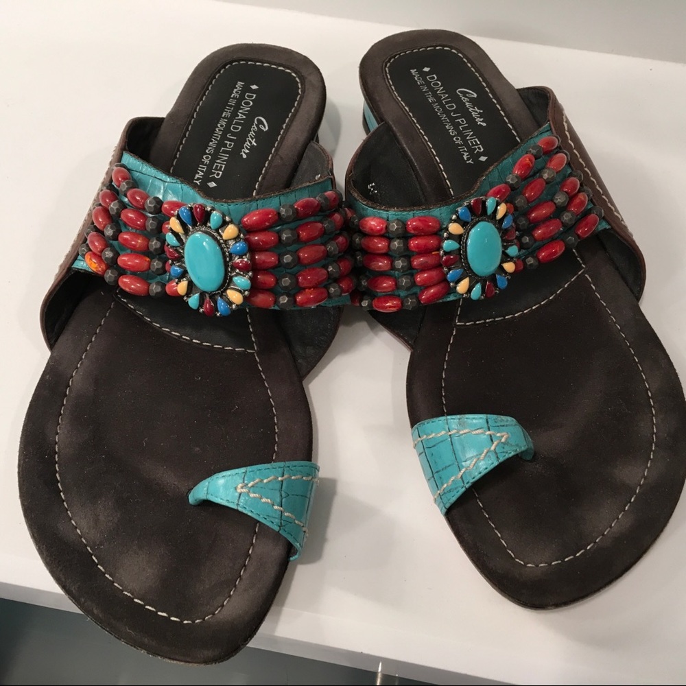 Donald J. Pliner Expresso 3930 Gitana Sandals 9